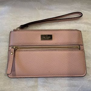 Wristlet, Kate Spade Highland Place Pink Leather Bee Wristlet